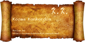Kozma Konkordia névjegykártya